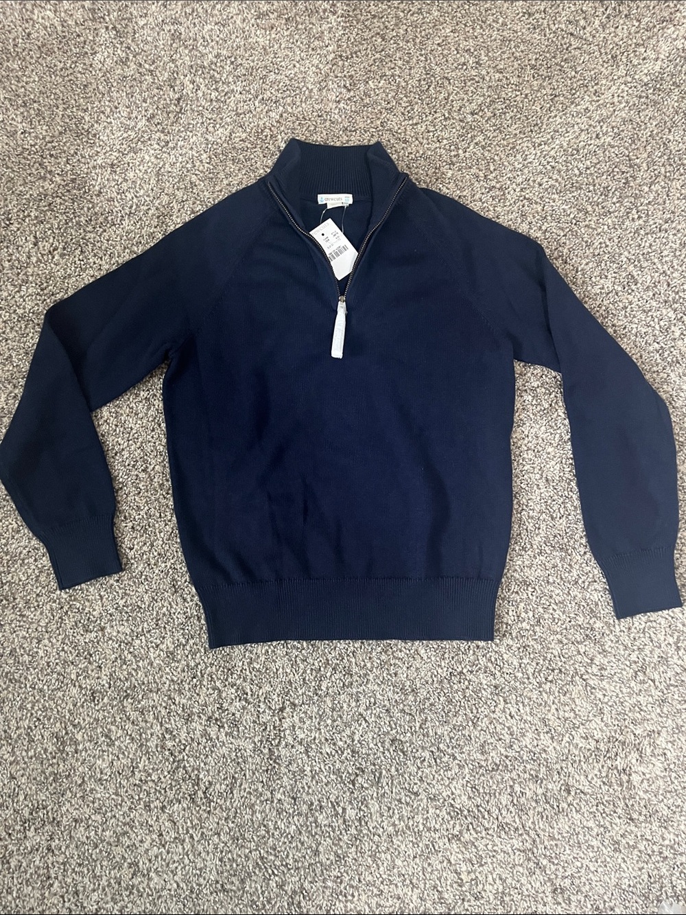 Crew Cuts Boys Navy Half-Zip Sweater